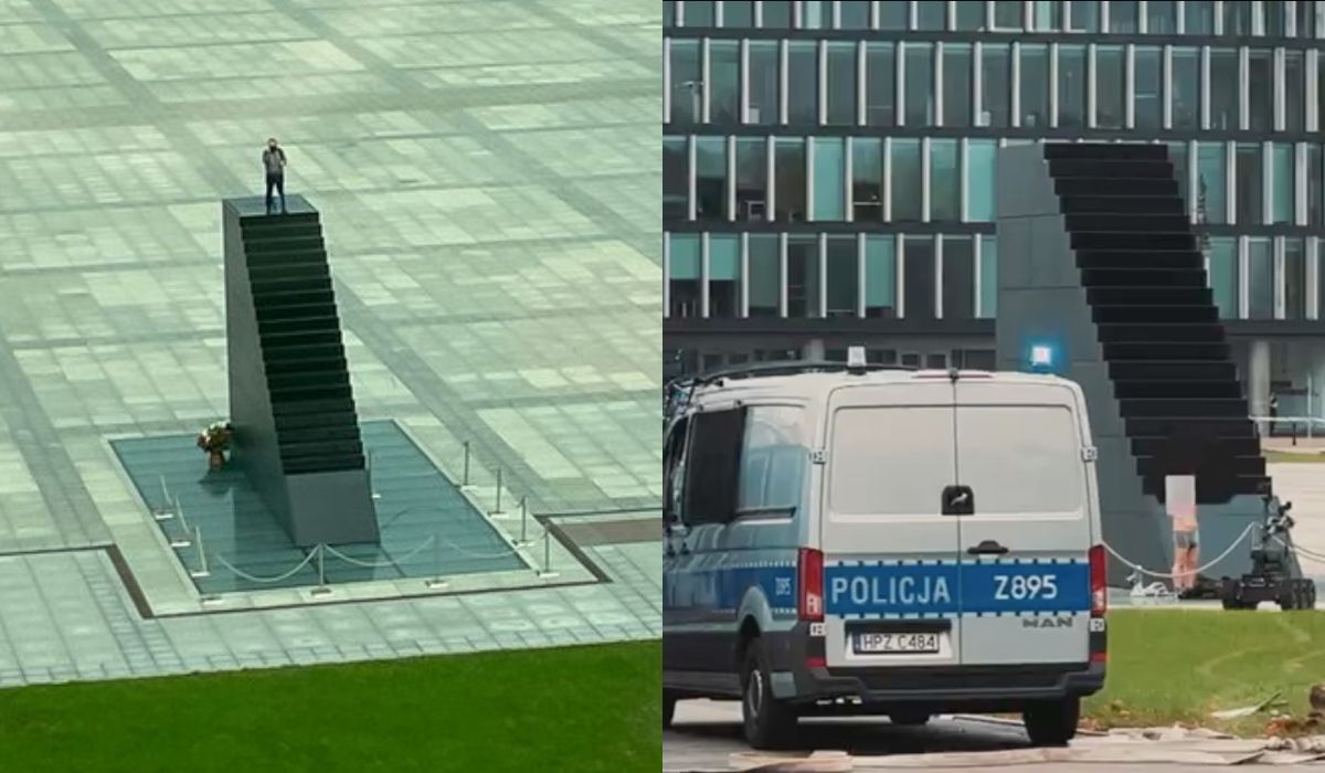 Zamaskowanemu poskramiaczowi schodów smoleńskich grozi do 8 lat więzienia