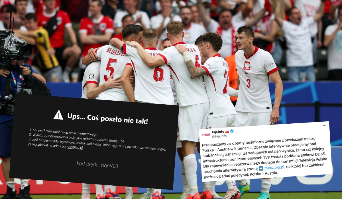 Coś poszło nie tak i internetowa TVP znów padła podczas meczu Polaków 