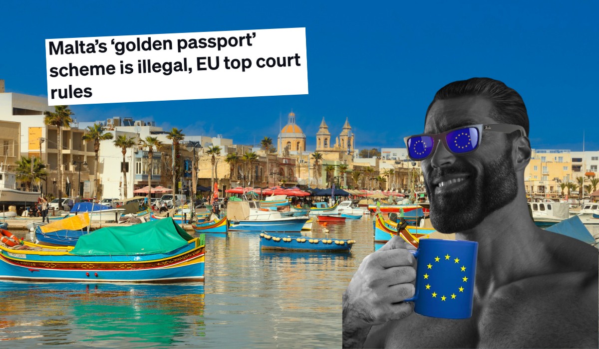 TSUE nie pozwoli Malcie sprzedawać "złotych paszportów", bo "obywatelstwo UE to nie towar"