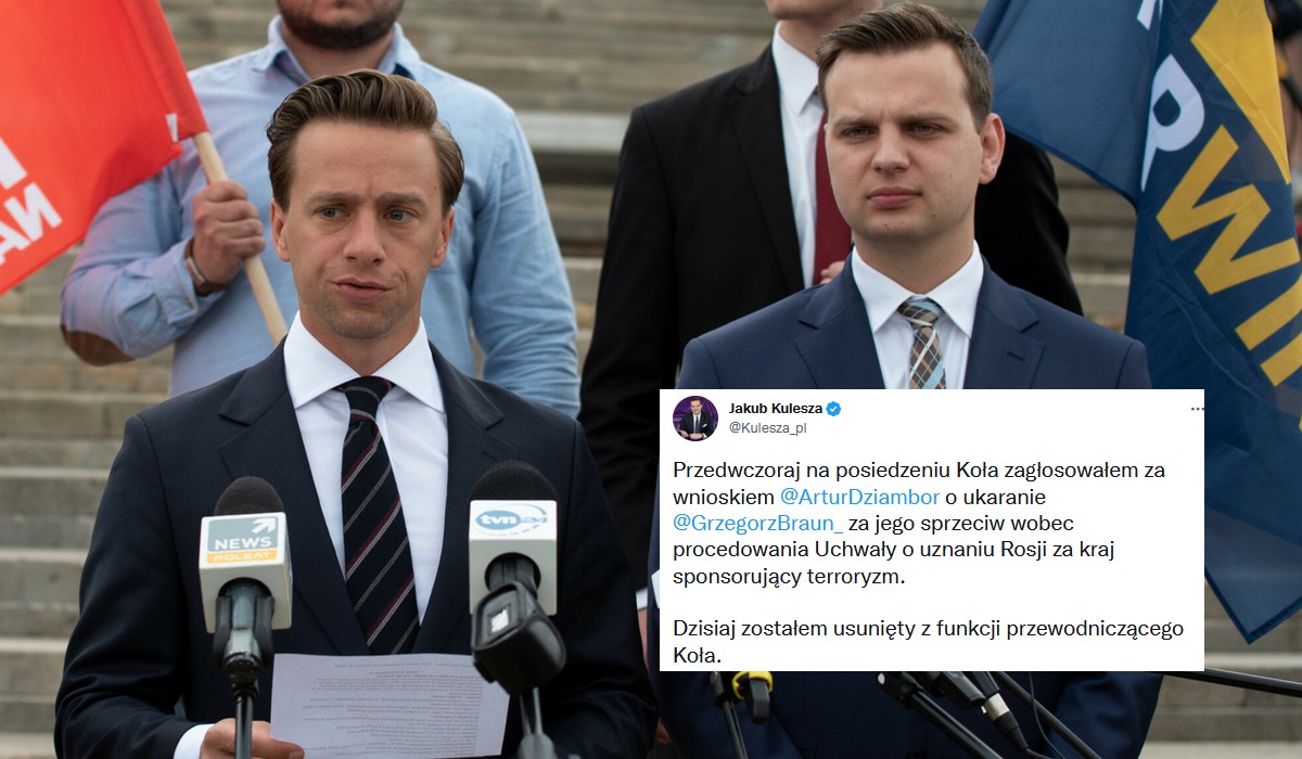 Poseł Konfederacji przestał być przewodniczącym koła za podskakiwanie posłowi Braunowi