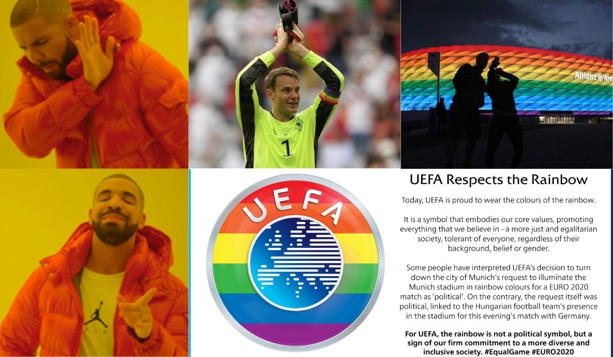 UEFA chce trochę wesprzeć LGBT, ale tak nie za bardzo, zmienią logo w internecie na trochę
