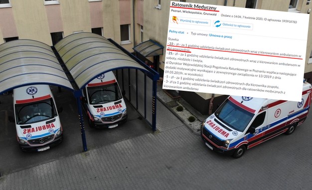 Poznań: pogotowie szuka lekarzy i ratowników na OLX. 22 zł na godzinę dla ratownika