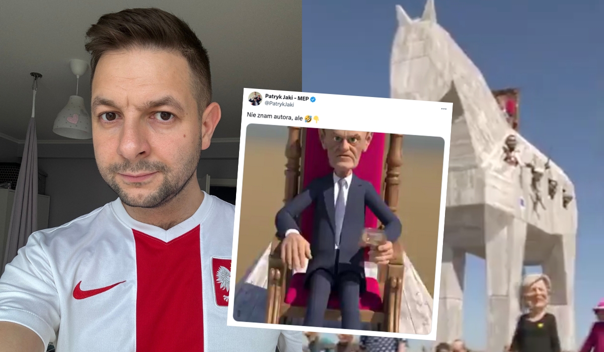 Patryk Jaki, pionier politycznego AI, udostępnił film animowany z Tuskiem na koniu trojańskim