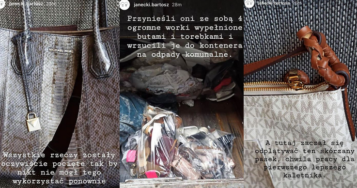 O tym jak Michael Kors wyrzuca swoje torebki do śmieci. Wcześniej tnie je na kawałki