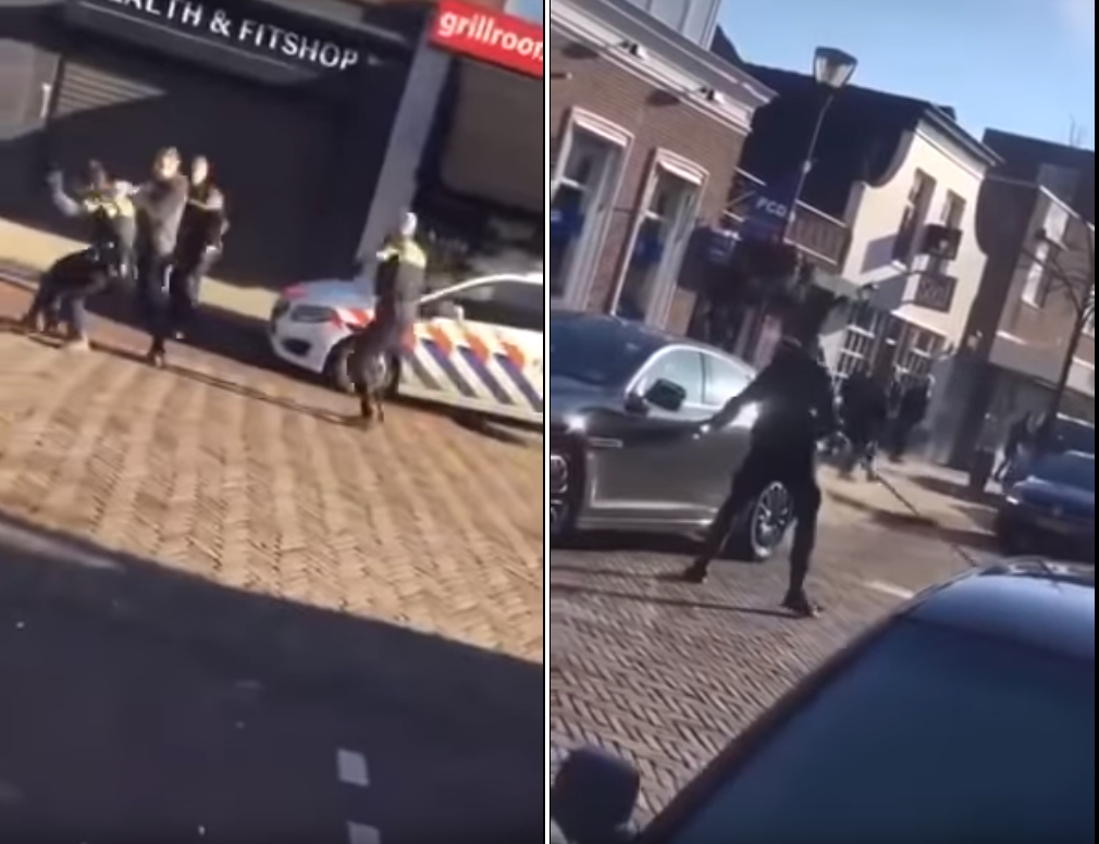 GTA Holandia: Polak bije się z trzema policjantami