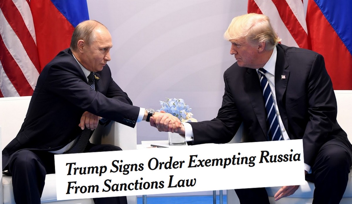 Trump odwołał część sankcji nałożonych przez USA na Rosję miesiąc temu