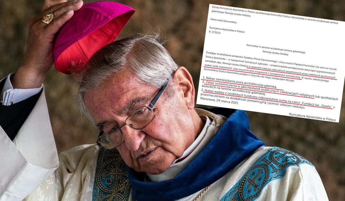 Watykan przeprowadził dochodzenie w sprawie arcybiskupa Głódzia i kazał mu opuścić archidiecezję