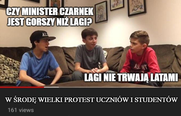 W środę strajk generalny uczniów i studentów, żeby Czarnek przestał robić to, co robi i czego nie robi