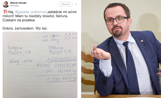 Poseł PiS "wystawił" fakturę "Wyborczej". "Czekam na przelew"