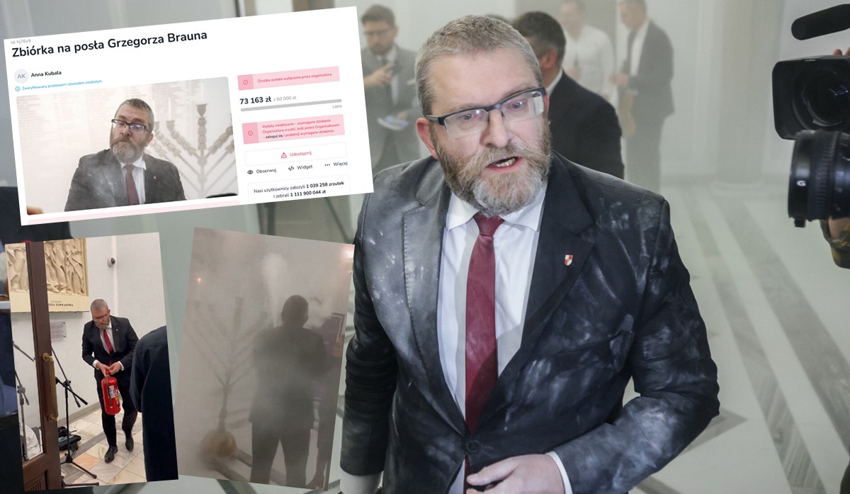 Prokuratura zajmie się wybrykiem Brauna, a zrzutka na pomoc dla niego została wyłączona