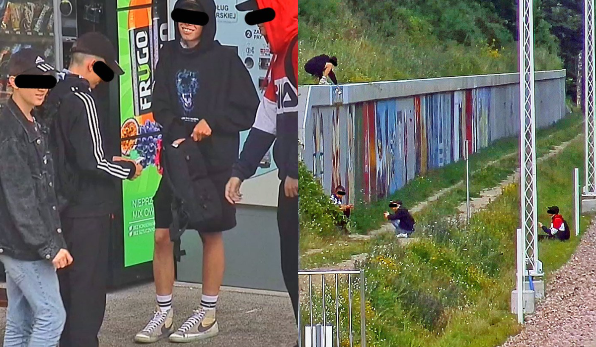 Gdańsk: paru szczyli zniszczyło proukraińskie murale, jednocześnie pięknie zapozowali do monitoringu