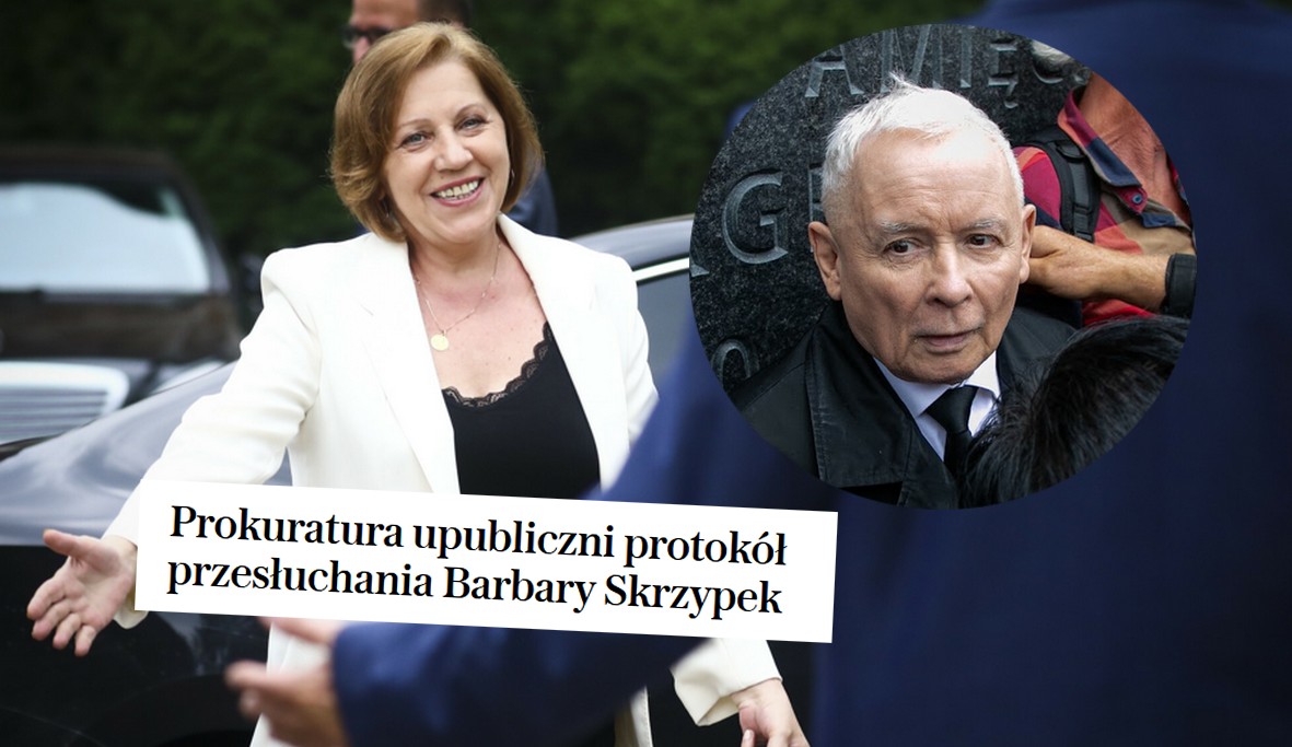 Prokuratura zapowiada, że protokół z przesłuchania Barbary Skrzypek zostanie opublikowany