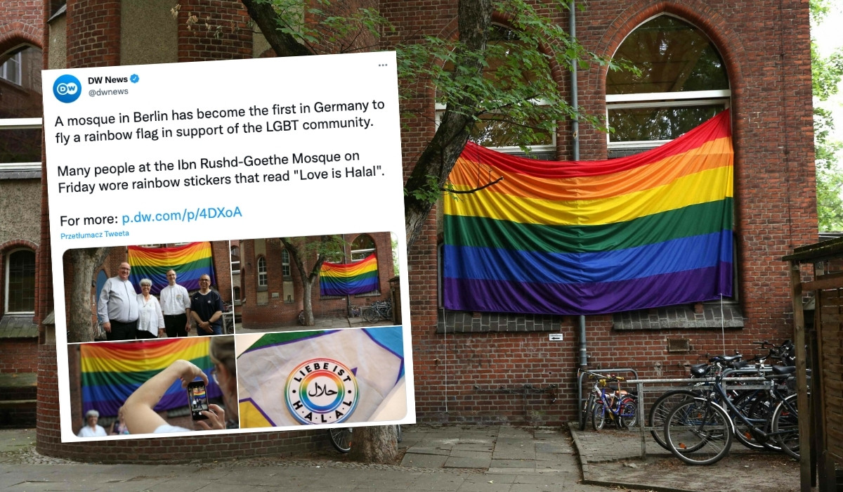 Samozwańczy meczet w Berlinie wywiesił tęczową flagę, imam tłumaczy, że to miejsce przyjazne dla wszystkich