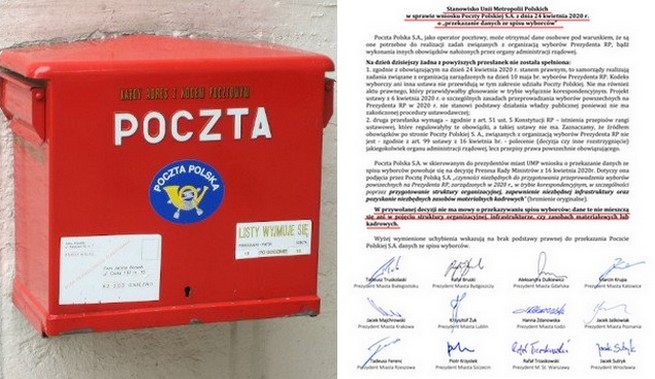 Prezydenci miast wciąż nie chcą przekazać danych mieszkańców Poczcie Polskiej