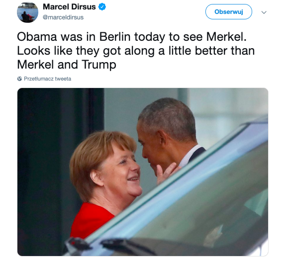 Czułe pożegnanie Merkel i Obamy w Berlinie