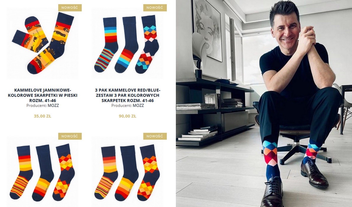 Tomasz Kammel wchodzi na rynek skarpet z własną marką KAMMELOVE, bo jak mówi, zna się na skarpetach