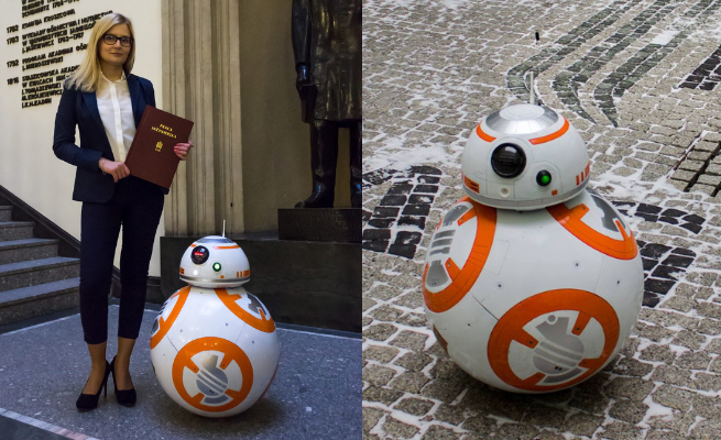 Studentka z Krakowa w ramach pracy inżynierskiej zbudowała robota z "Gwiezdnych Wojen"