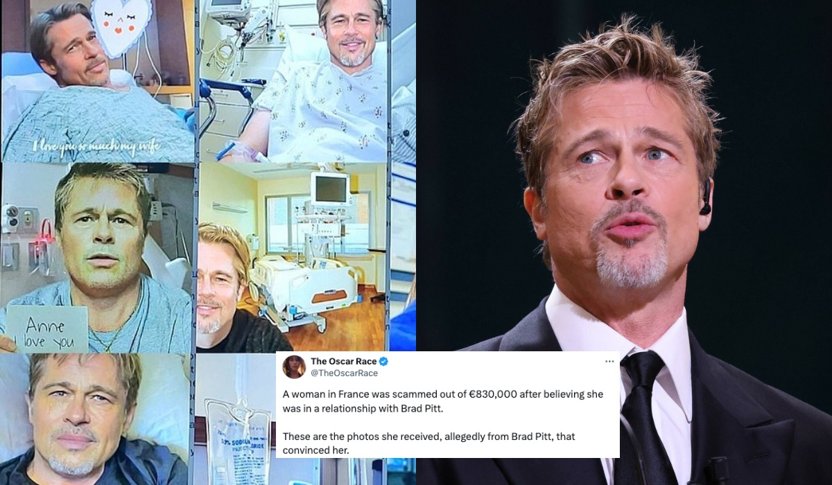 Francja: oszuści wkręcili kobietę, że randkuje online z Bradem Pittem i zajumali jej 800 tys. euro
