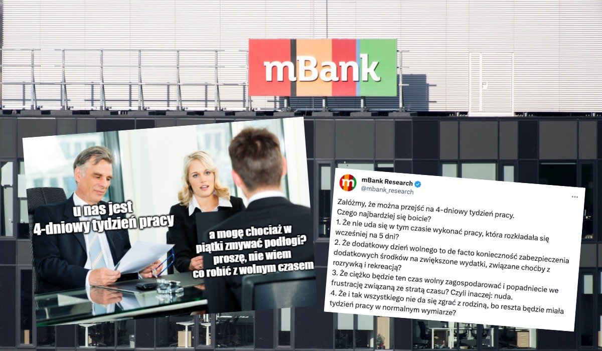 Ekonomiści mBanku rozważają szkody, jakie mógłby przynieść ludziom 4-dniowy tydzień pracy