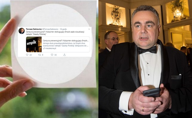 Kolporter Empiku chce zobaczyć nową naklejkę Gazety Polskiej. Sakiewicz: "Cenzura prewencyjna?!!"