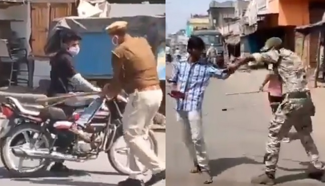 Indie: policja bije kijami za nieprzestrzeganie kwarantanny