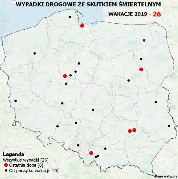 Policja: "dobre warunki pogodowe poprawiają bezpieczeństwo" to mit, przybywa śmiertelnych wypadków