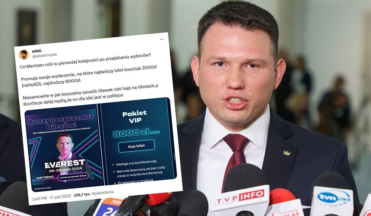 Mentzen 2 dni po przegranych wyborach promuje swoją imprezę z wejściem "VIP" za 8000 zł