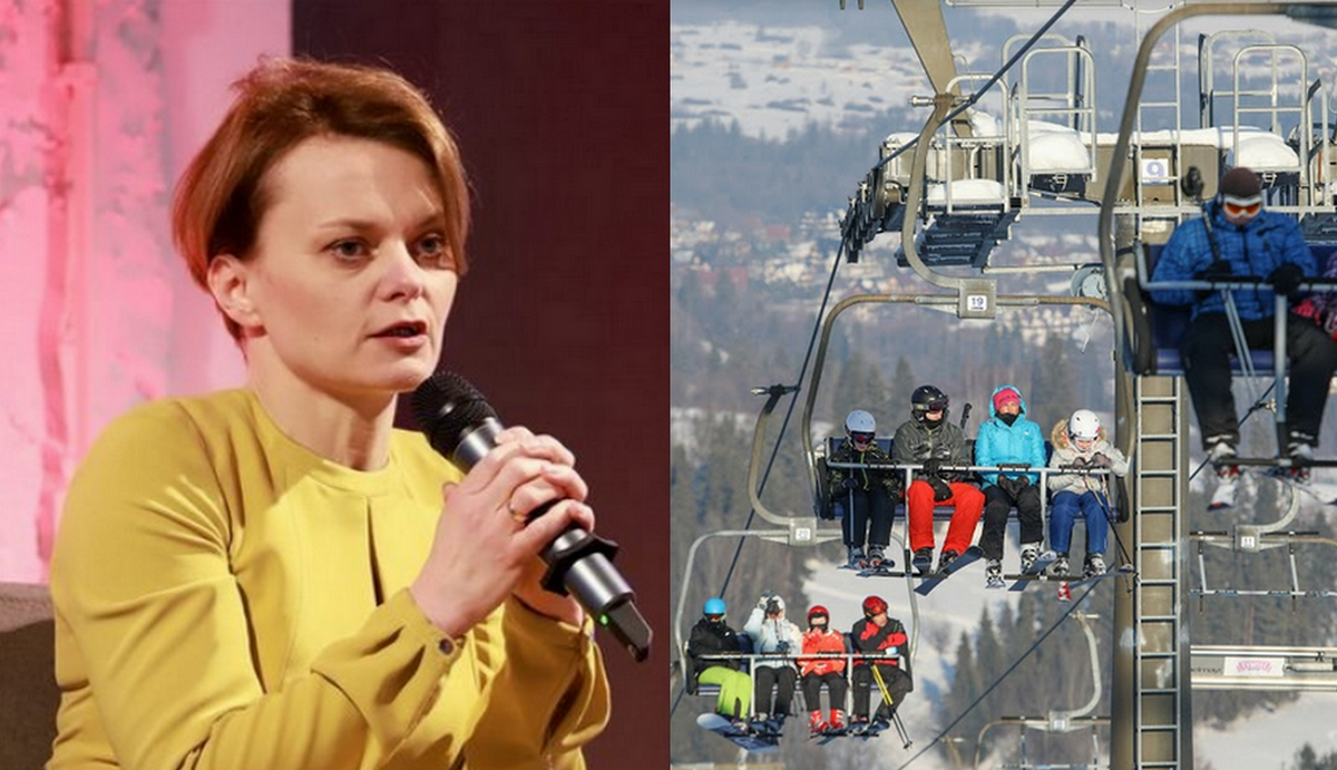 Dzieci minister Emilewicz na luzaku na nartach, bo przecież są ferie i czemu nie