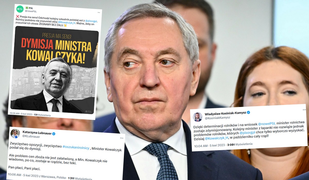 Protesty rolników przybierają na sile, minister Kowalczyk podał się do dymisji