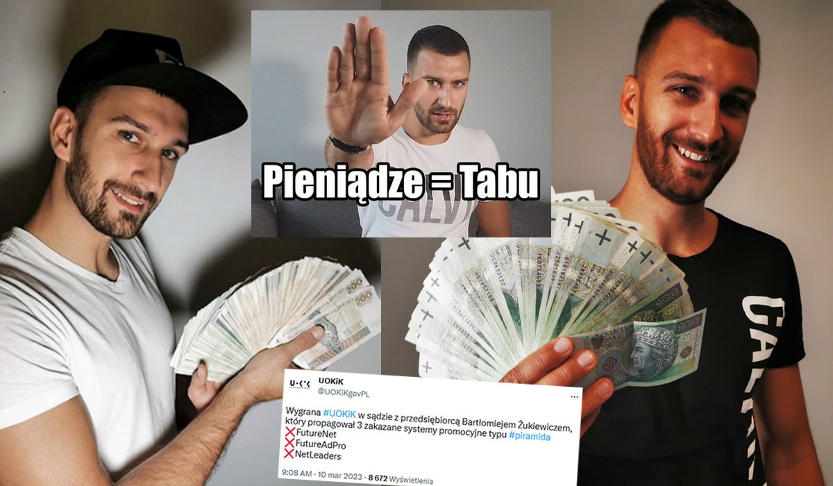 Influencer Bartłomiej Żukiewicz skazany za piramidy finansowe, sąd oddalił jego odwołania