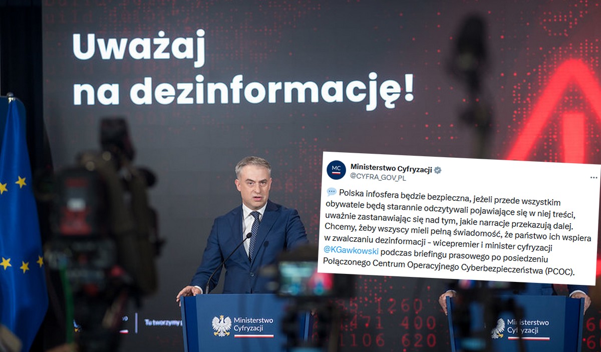 Minister cyfryzacji z przykrością alarmuje: ilość dezinformacji i narracji rosyjskiej w sieci rośnie