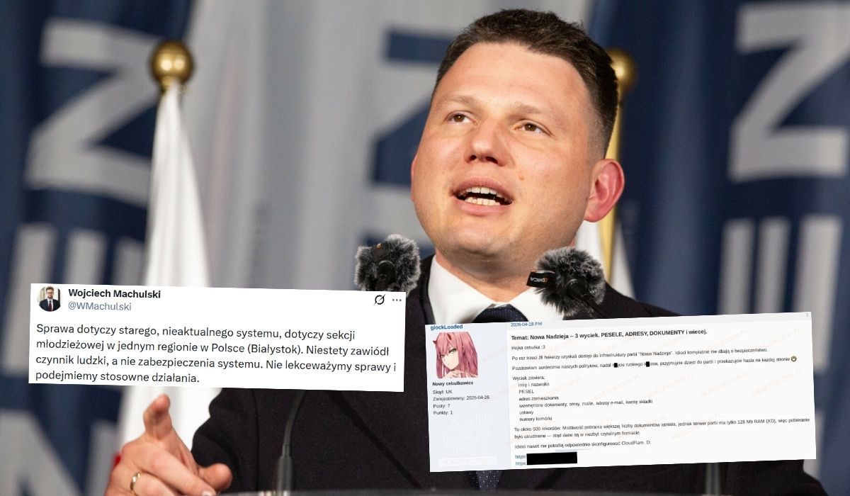 Partia Mentzena znowu została zhakowana, wyciekły adresy, pesele i numery telefonów