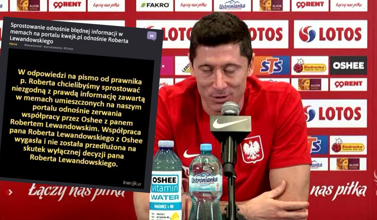 Prawnicy Lewandowskiego interweniują w sprawie memów na Kwejku i żądają sprostowania