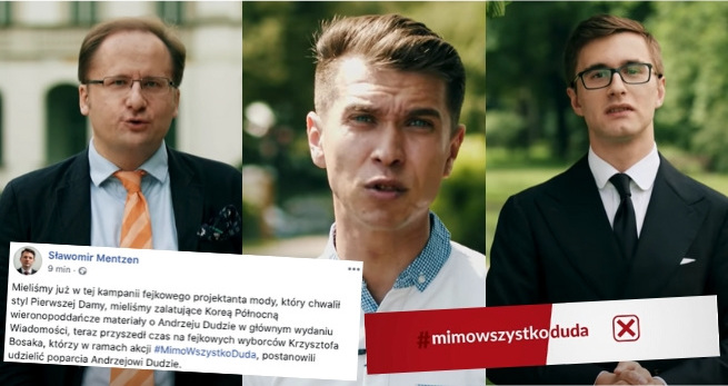 "Wyborcy" Bosaka zrobili spot "MimoWszystkoDuda", posłowie Konfederacji: to mistyfikacja