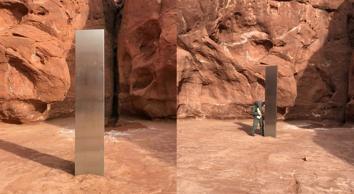 USA: odkryto tajemniczy monolit, który stoi na pustyni, ale nie wiadomo, jak się tam znalazł