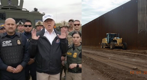 Trump chwali się fragmentem muru na granicy z Meksykiem: jest piękny