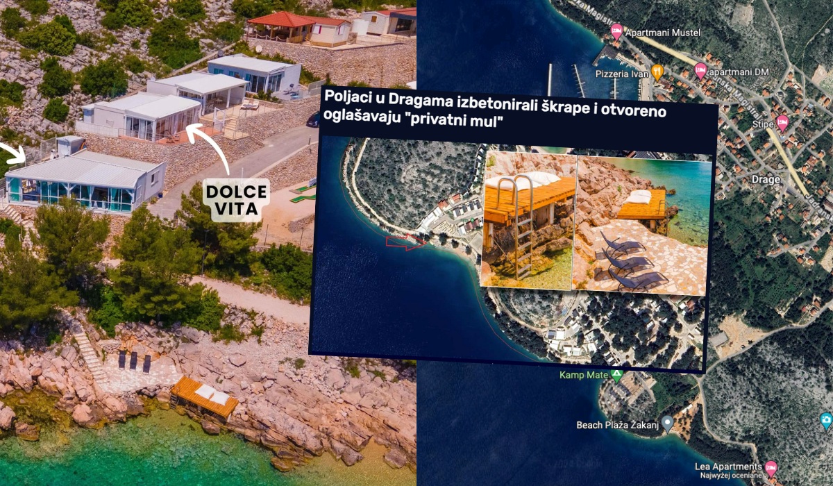 Chorwaci zaskoczeni inicjatywą Polaków: sprywatyzowali plażę i dobudowali sobie molo-samowolkę budowlaną