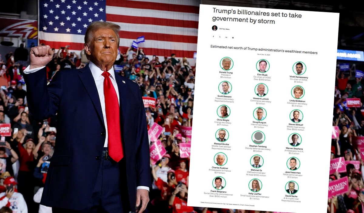 W nowej administracji Trumpa aż 14 osób to miliarderzy