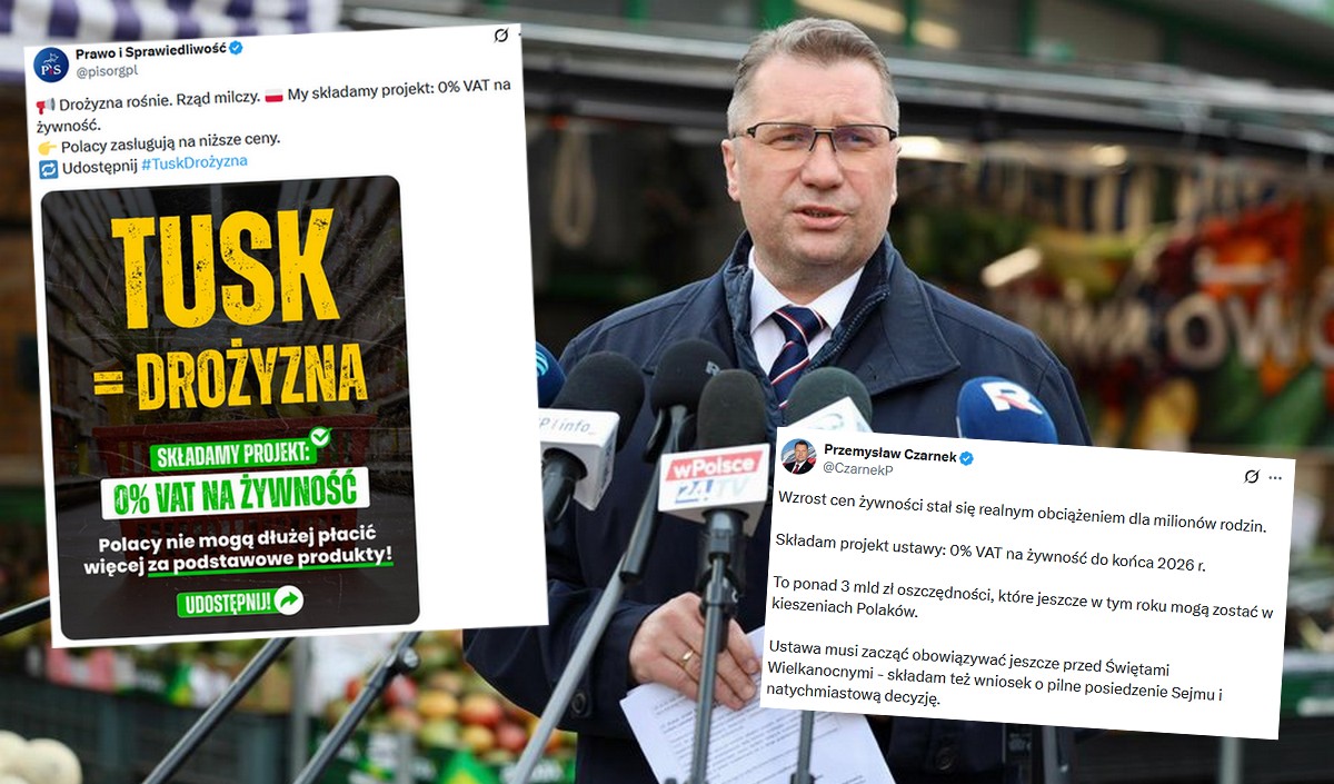 PiS zaproponowało projekt ustawy obniżający VAT na żywność do 0%