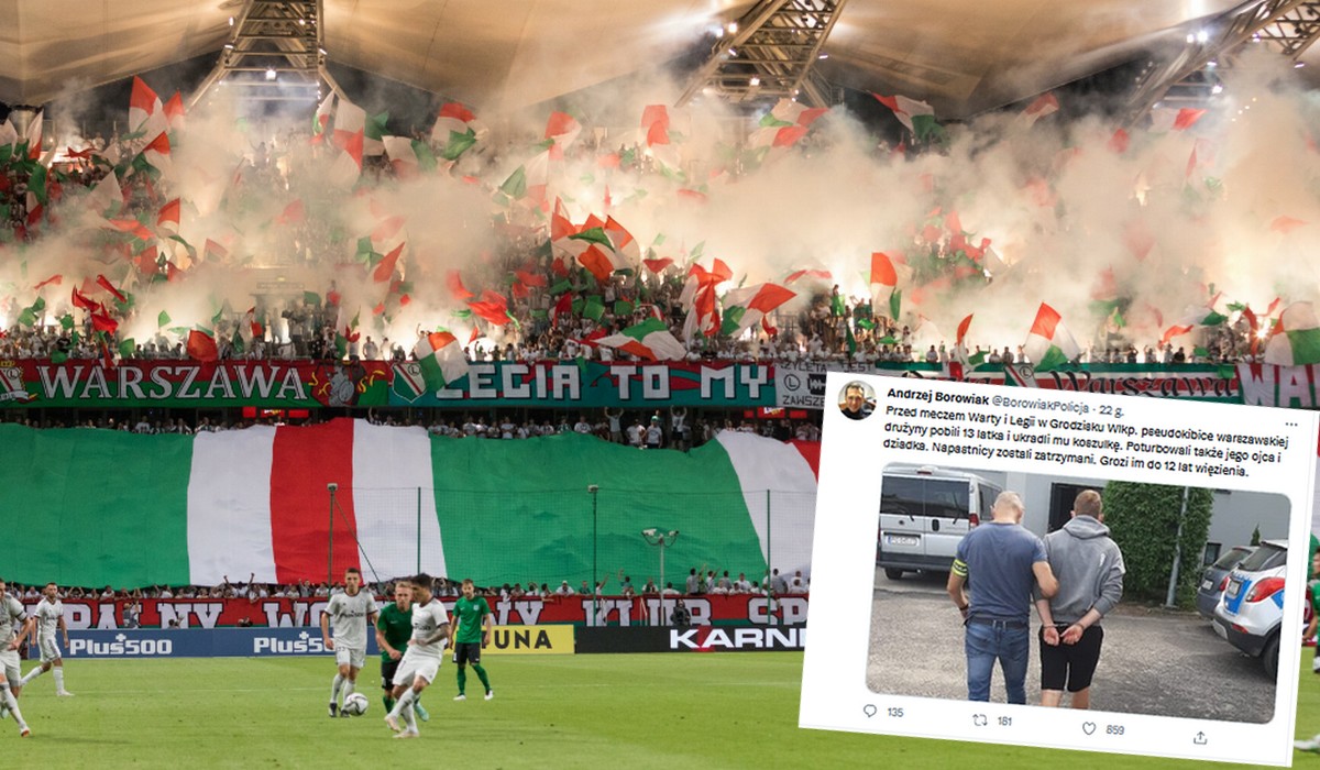 Kibice Legii Warszawa bohatersko starli się z rodziną kibiców Warty, pobili nastolatka i jego dziadka