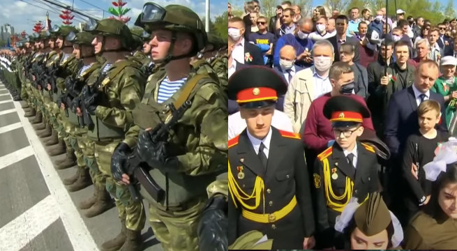 Białoruś zrobiła paradę z okazji Dnia Zwycięstwa, chociaż Rosja się powstrzymała