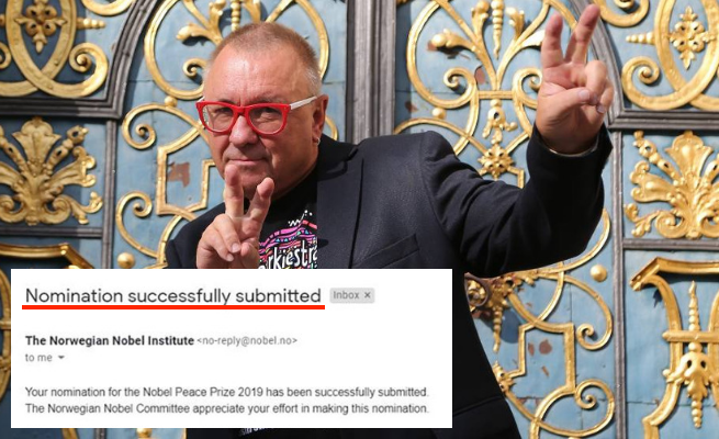 Jerzy Owsiak zgłoszony jako kandydat do Pokojowej Nagrody Nobla