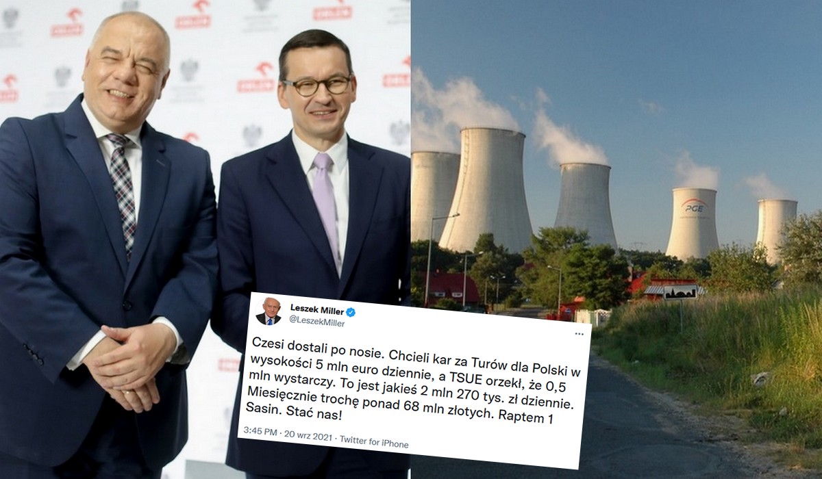 Leszek Miller o wyroku TSUE ws. Turowa: miesięcznie trochę ponad 68 mln złotych. Raptem 1 Sasin. Stać nas!