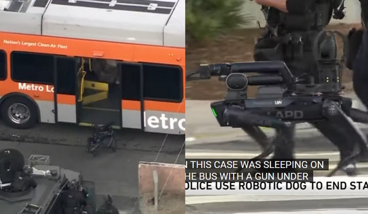 Los Angeles: policja wysłała psa-robota do uzbrojonego człowieka, żeby rozwiązał problem