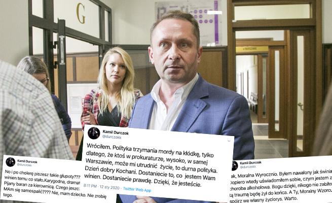Kamil Durczok tweetuje o wypadku: byłem nawalony jak świnia, jestem alkoholikiem