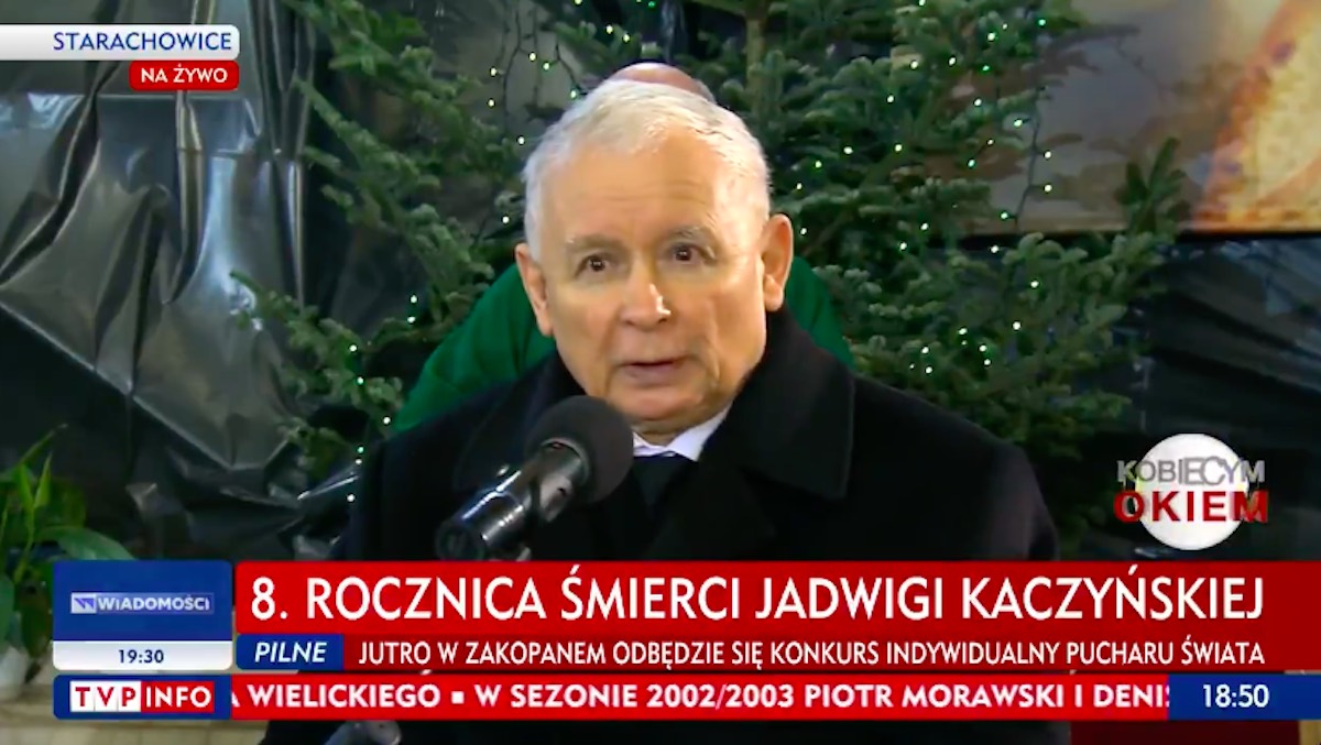 Kaczyński przy okazji mszy za matkę upomina naród i wspomina aferę Amber Gold