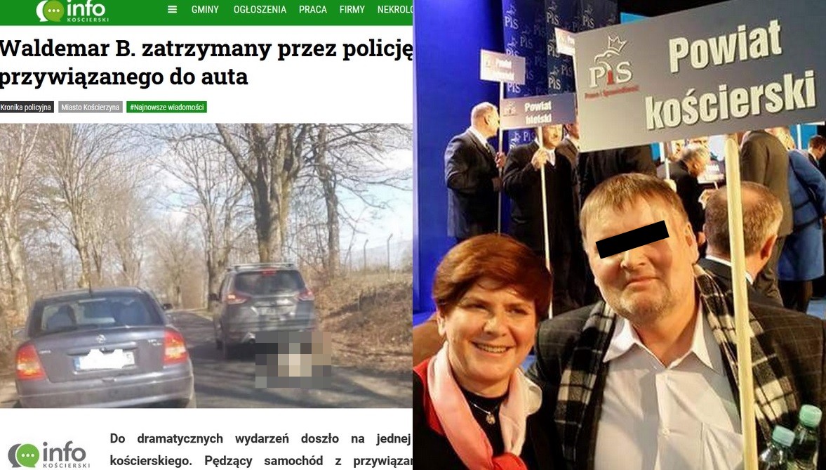 Były senator PiS zatrzymany za znęcanie się nad zwierzęciem, przywiązał psa do samochodu