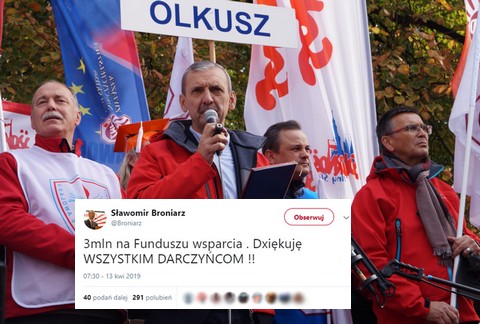 Broniarz: 3 miliony na funduszu wsparcia