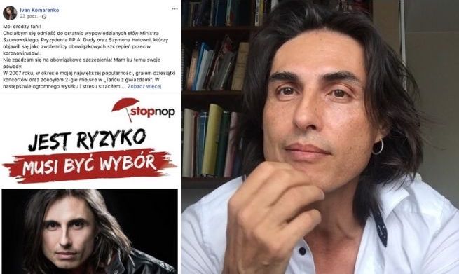 Ivan Komarenko: nie zgadzam się na obowiązkowe szczepienia, przez szczepionki straciłem włosy