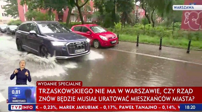 TVP Info alarmuje: kryzys w Warszawie, a Trzaskowskiego nie ma